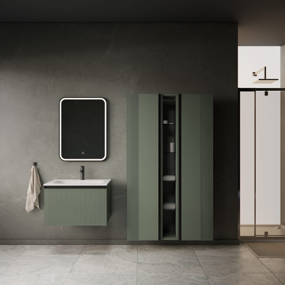 MIRAGE 80 DONJI KUPAONSKI ORMARIĆ ZELENA MAT CRNA RUČKICA - Slika 2