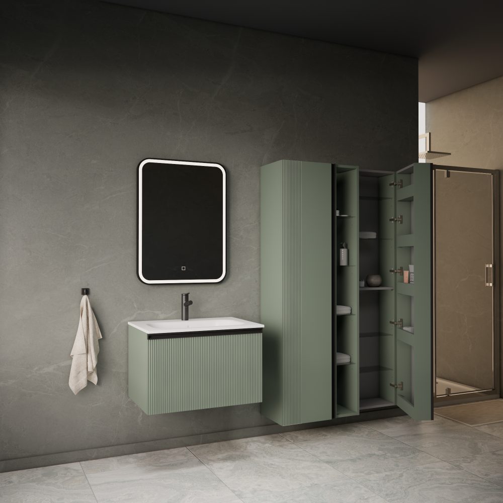 MIRAGE 80 DONJI KUPAONSKI ORMARIĆ ZELENA MAT CRNA RUČKICA - Slika 4