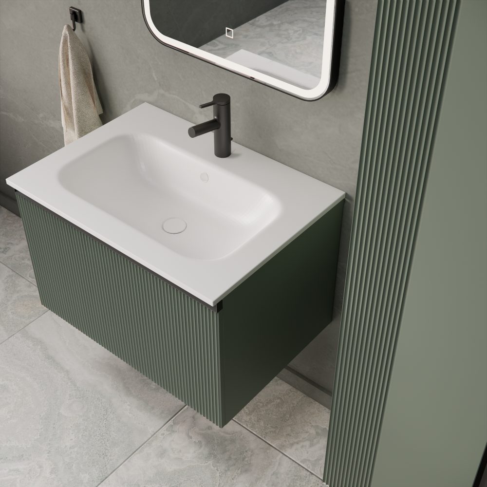 MIRAGE 80 DONJI KUPAONSKI ORMARIĆ ZELENA MAT CRNA RUČKICA - Slika 6