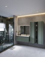 MIRAGE 120 DONJI KUPAONSKI ORMARIĆ DESNI ZELENA MAT CRNA RUČKICA - Slika 3