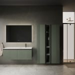 MIRAGE 120 DONJI KUPAONSKI ORMARIĆ DESNI ZELENA MAT CRNA RUČKICA - Slika 4