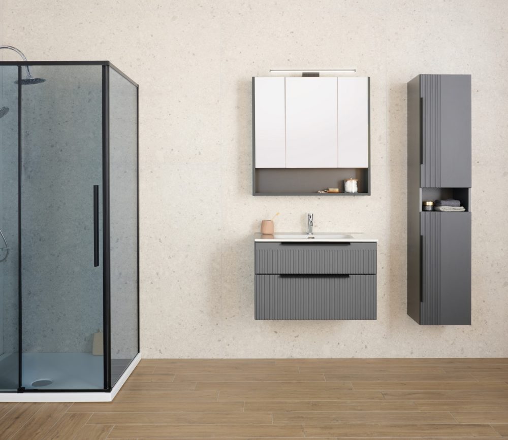 MIRIAD 70 DONJI KUPAONSKI ORMARIĆ GRAFIT SUPERMAT - Slika 2