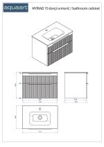 MIRIAD 70 DONJI KUPAONSKI ORMARIĆ GRAFIT SUPERMAT - Slika 4