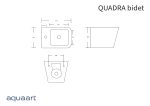 QUADRA VISEĆI BIDE 515x365x300 mm - Slika 5