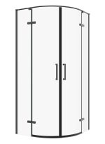 TK PARLA 80 BLACK POLUKRUŽNA TUŠ KABINA 80X80X195 cm