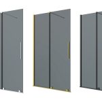 TUŠ STAKLO ZA VETRO SLIDE BLACK 120 120X195 cm