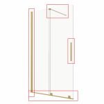 ALUMINIJSKI PROFIL ZA VETRO SLIDE BRUSHED GOLD 120X195 cm