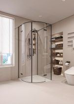 S PARLA SIDE 80 BLACK 80X195 cm STAKLENA STRANICA - Slika 3