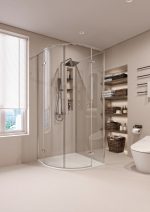 S PARLA SIDE 80 CHROME 80X195 cm STAKLENA STRANICA - Slika 2