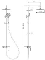 NEROLA TUŠ SET S MJEŠALICOM GUN GRAY - Slika 3