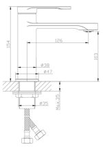 NEROLA MIJEŠALICA ZA UMIVAONIK GUN GRAY - Slika 3