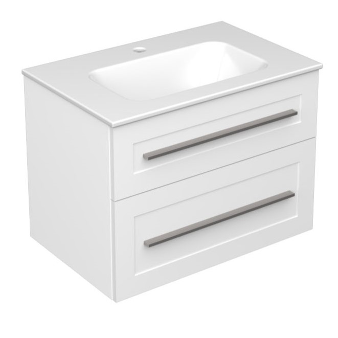 18200_1.jpg ETERNITY 70 DONJI KUPAONSKI ORMARIĆ BIJELI MAT SREBRNA RUČKICA - Slika 1