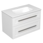 ETERNITY 80 DONJI KUPAONSKI ORMARIĆ BIJELI MAT SREBRNA RUČKICA