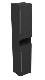 ETERNITY 170 VOV BOČNI KUPAONSKI ORMARIĆ GRAFIT SUPERMAT SREBRNA RUČKICA