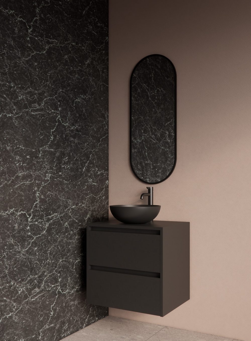 LUPE BLACK OGLEDALO 40x90 cm - Slika 3