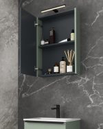 BIT 50 GORNJI KUPAONSKI ORMARIĆ EUKALIPTUS ZELENA - Slika 3