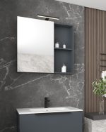 BIT 80 GORNJI KUPAONSKI ORMARIĆ GRAFITNO SIVA - Slika 2