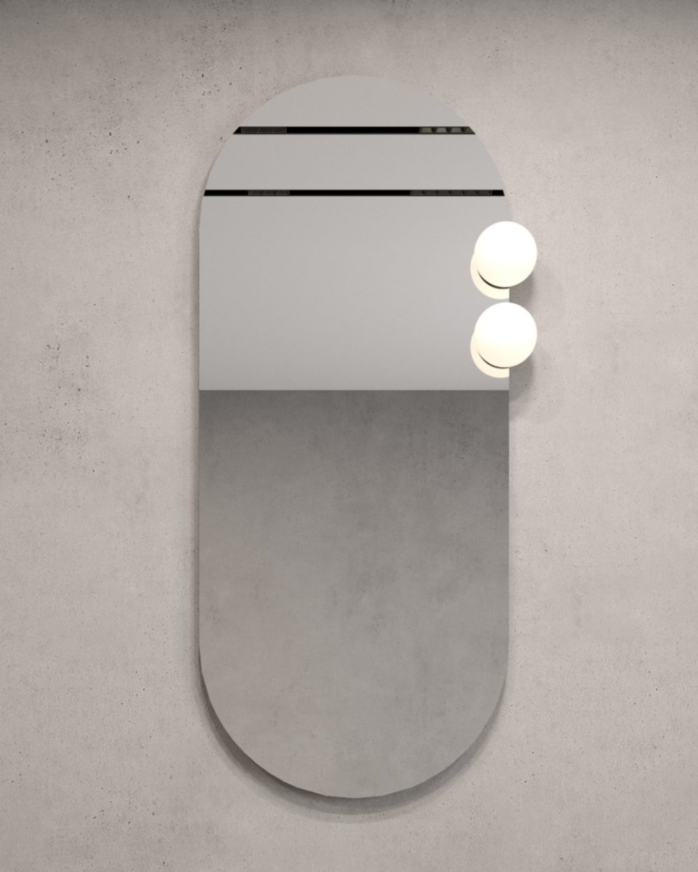 LIT OVALNO OGLEDALO S RASVJETOM - Slika 2