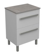 SARA 60 DONJI KUPAONSKI ORMARIĆ BIJELI SJAJ S PLOČOM CANDELA MRAMOR