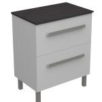 SARA 70 DONJI KUPAONSKI ORMARIĆ BIJELI SJAJ S PLOČOM SCIVARO ŠKRILJEVAC