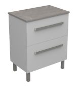 SARA 70 DONJI KUPAONSKI ORMARIĆ BIJELI SJAJ S PLOČOM CANDELA MRAMOR