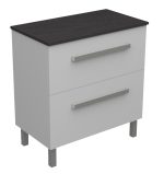 SARA 80 DONJI KUPAONSKI ORMARIĆ BIJELI SJAJ S PLOČOM SCIVARO ŠKRILJEVAC