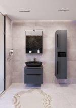 MIRIAD 60 DONJI KUPAONSKI ORMARIĆ GRAFIT SUPERMAT S PLOČOM SCIVARO ŠKRILJEVAC - Slika 2