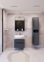 MIRIAD 60 DONJI KUPAONSKI ORMARIĆ GRAFIT SUPERMAT S PLOČOM CANDELA MRAMOR - Slika 2