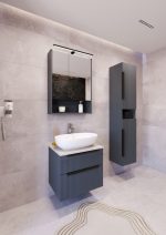 MIRIAD 60 DONJI KUPAONSKI ORMARIĆ GRAFIT SUPERMAT S PLOČOM CANDELA MRAMOR - Slika 5