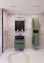 MIRIAD 70 DONJI KUPAONSKI ORMARIĆ ZELENI MAT S PLOČOM SCIVARO ŠKRILJEVAC - Slika 2