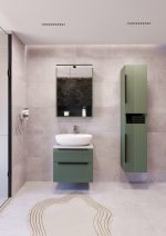 MIRIAD 70 DONJI KUPAONSKI ORMARIĆ ZELENI MAT S PLOČOM CANDELA MRAMOR - Slika 2