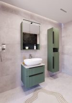 MIRIAD 70 DONJI KUPAONSKI ORMARIĆ ZELENI MAT S PLOČOM CANDELA MRAMOR - Slika 5