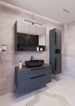 MIRIAD 80 DONJI KUPAONSKI ORMARIĆ GRAFIT SUPERMAT S PLOČOM SCIVARO ŠKRILJEVAC - Slika 5