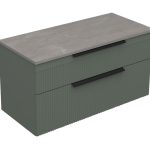 MIRIAD 100 DONJI KUPAONSKI ORMARIĆ ZELENI MAT S PLOČOM CANDELA MRAMOR