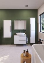 LATERAL 80 DONJI KUPAONSKI ORMARIĆ BIJELI SJAJ S PLOČOM CANDELA MRAMOR - Slika 2