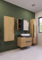 LATERAL 80 DONJI KUPAONSKI ORMARIĆ HRAST NATURAL S PLOČOM SCIVARO ŠKRILJEVAC - Slika 3