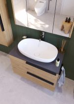 LATERAL 80 DONJI KUPAONSKI ORMARIĆ HRAST NATURAL S PLOČOM SCIVARO ŠKRILJEVAC - Slika 4