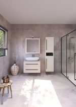 ETERNITY 70 DONJI KUPAONSKI ORMARIĆ KAŠMIR CRNA RUČKICA S PLOČOM CANDELA MRAMOR - Slika 2