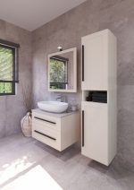 ETERNITY 70 DONJI KUPAONSKI ORMARIĆ KAŠMIR CRNA RUČKICA S PLOČOM CANDELA MRAMOR - Slika 5