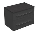 ETERNITY 70 DONJI KUPAONSKI ORMARIĆ GRAFIT SUPERMAT SREBRNA RUČKICA S PLOČOM SCIVARO ŠKRILJEVAC