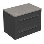 ETERNITY 70 DONJI KUPAONSKI ORMARIĆ GRAFIT SUPERMAT SREBRNA RUČKICA S PLOČOM CANDELA MRAMOR