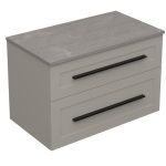 ETERNITY 80 DONJI KUPAONSKI ORMARIĆ KAŠMIR CRNA RUČKICA S PLOČOM CANDELA MRAMOR