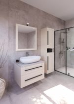 ETERNITY 80 DONJI KUPAONSKI ORMARIĆ KAŠMIR CRNA RUČKICA S PLOČOM CANDELA MRAMOR - Slika 4