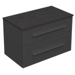 ETERNITY 80 DONJI KUPAONSKI ORMARIĆ GRAFIT SUPERMAT SREBRNA RUČKICA S PLOČOM SCIVARO ŠKRILJEVAC