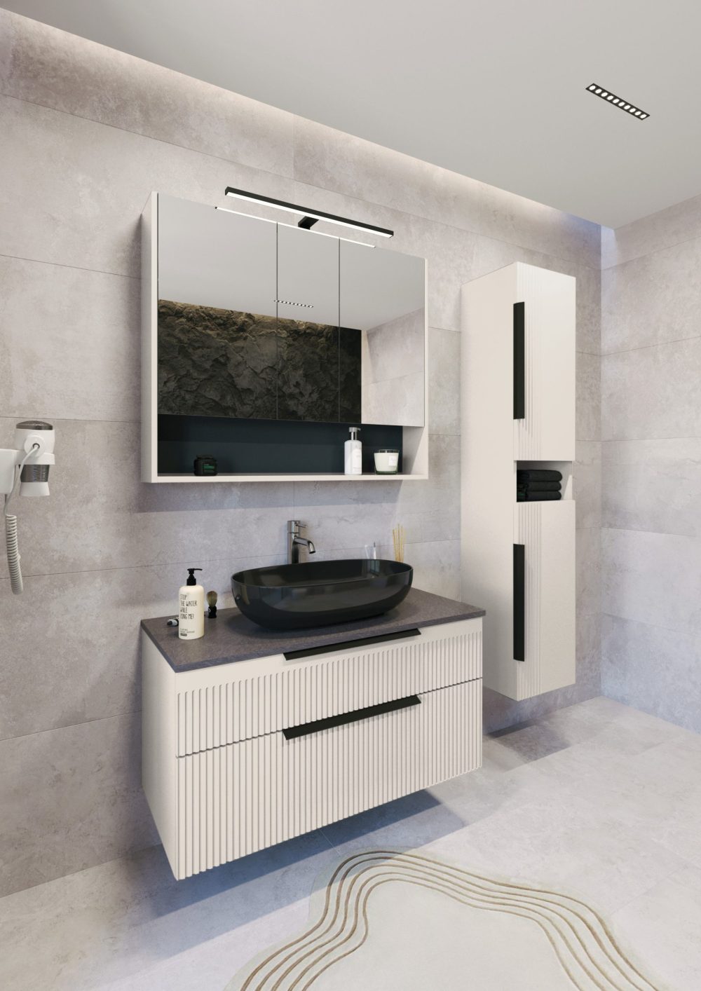 MIRIAD 60 DONJI KUPAONSKI ORMARIĆ KAŠMIR S PLOČOM SCIVARO ŠKRILJEVAC - Slika 2