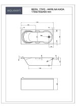 BERIL 170/O KUPAONSKA KADA 1700x750 mm - Slika 3