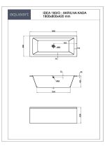 IDEA 180/O KUPAONSKA KADA 1800x800 mm - Slika 2