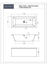 IDEA 170/O KUPAONSKA KADA 1700x750 mm - Slika 2