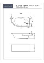 ELEGANT 150R/O KUPAONSKA KADA 1500x900 mm - Slika 2