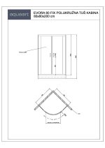 EVORA 80 FIX POLUKRUŽNA TUŠ KABINA 80x80x200 cm - Slika 2